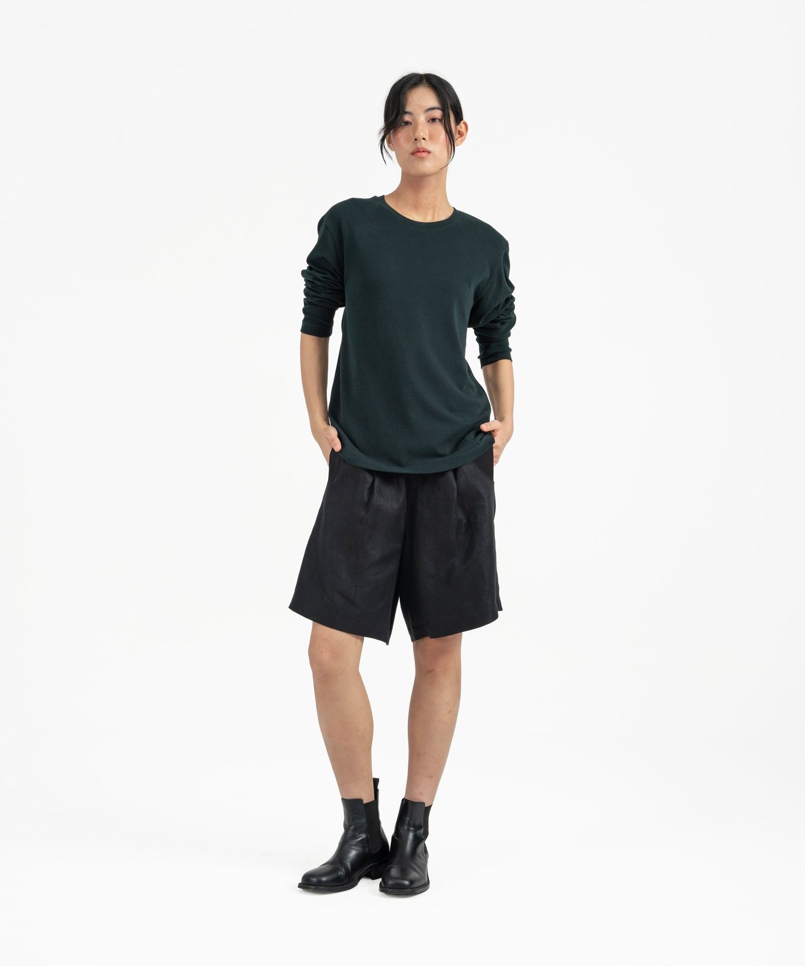 Cupro Long Sleeve Tee - Grayeen - G R A Y E