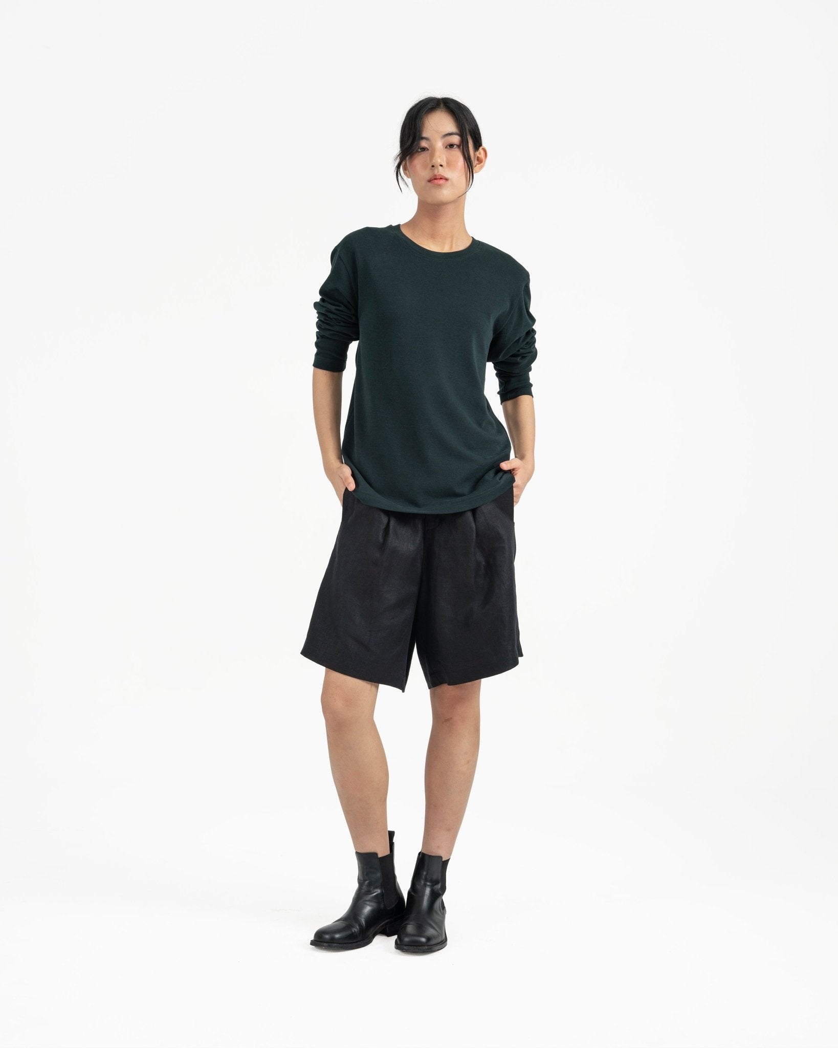 Cupro Long Sleeve Tee - Grayeen - G R A Y E