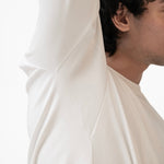 Cupro Long Sleeve Tee - Off White - G R A Y E