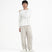 Cupro Long Sleeve Tee - Off White - G R A Y E