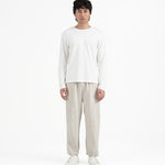 Cupro Long Sleeve Tee - Off White - G R A Y E