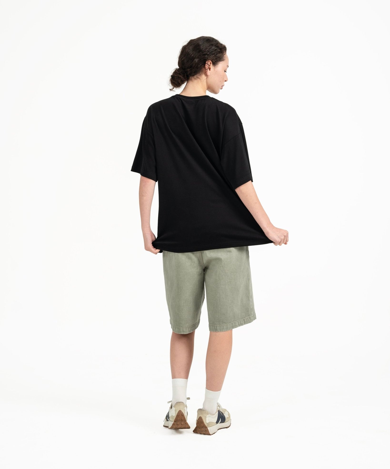 Cupro Signature Tee - Black - G R A Y E