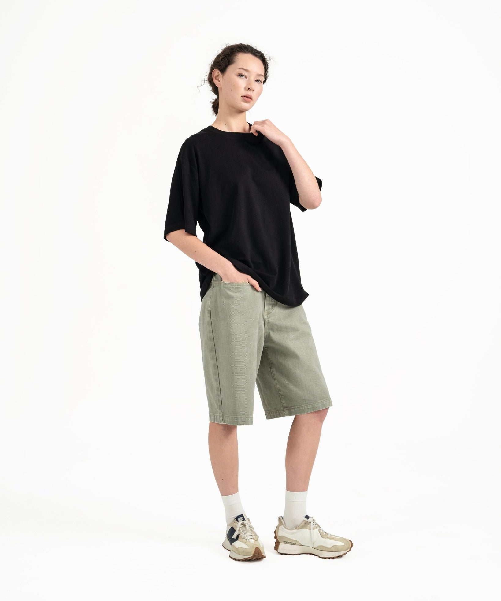 Cupro Signature Tee - Black - G R A Y E