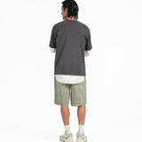Cupro Signature Tee - Charcoal Gray - G R A Y E