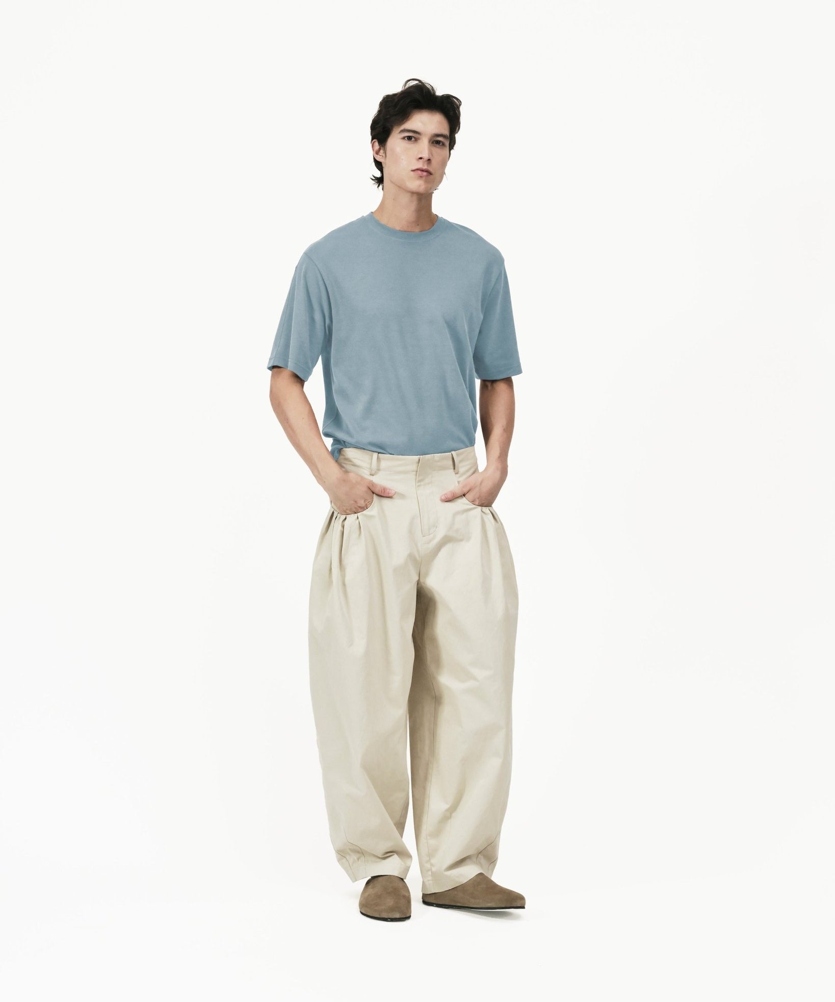 Cupro Signature Tee - Harbour Blue - G R A Y E