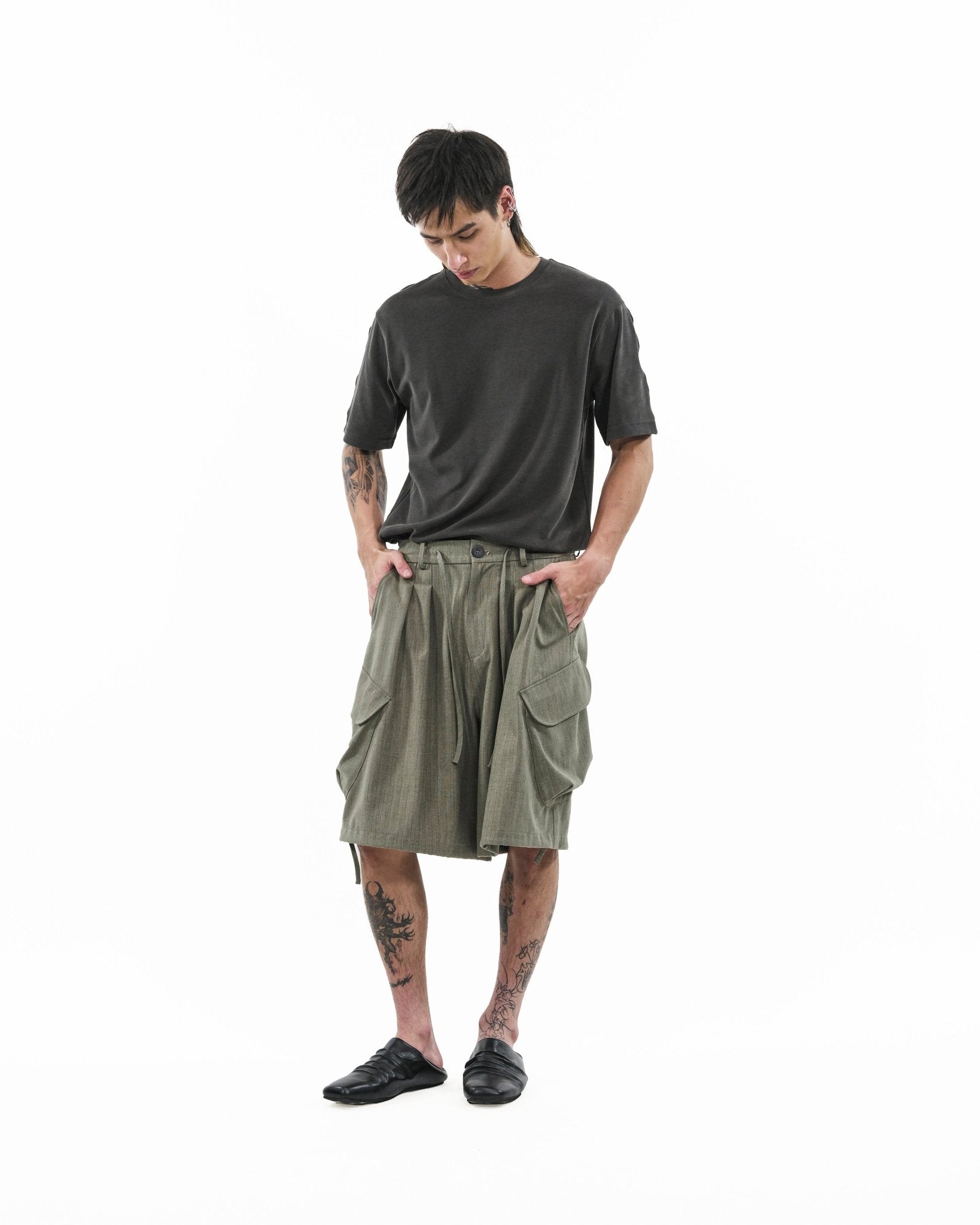 Cupro Signature Tee - Herbal Gray - G R A Y E