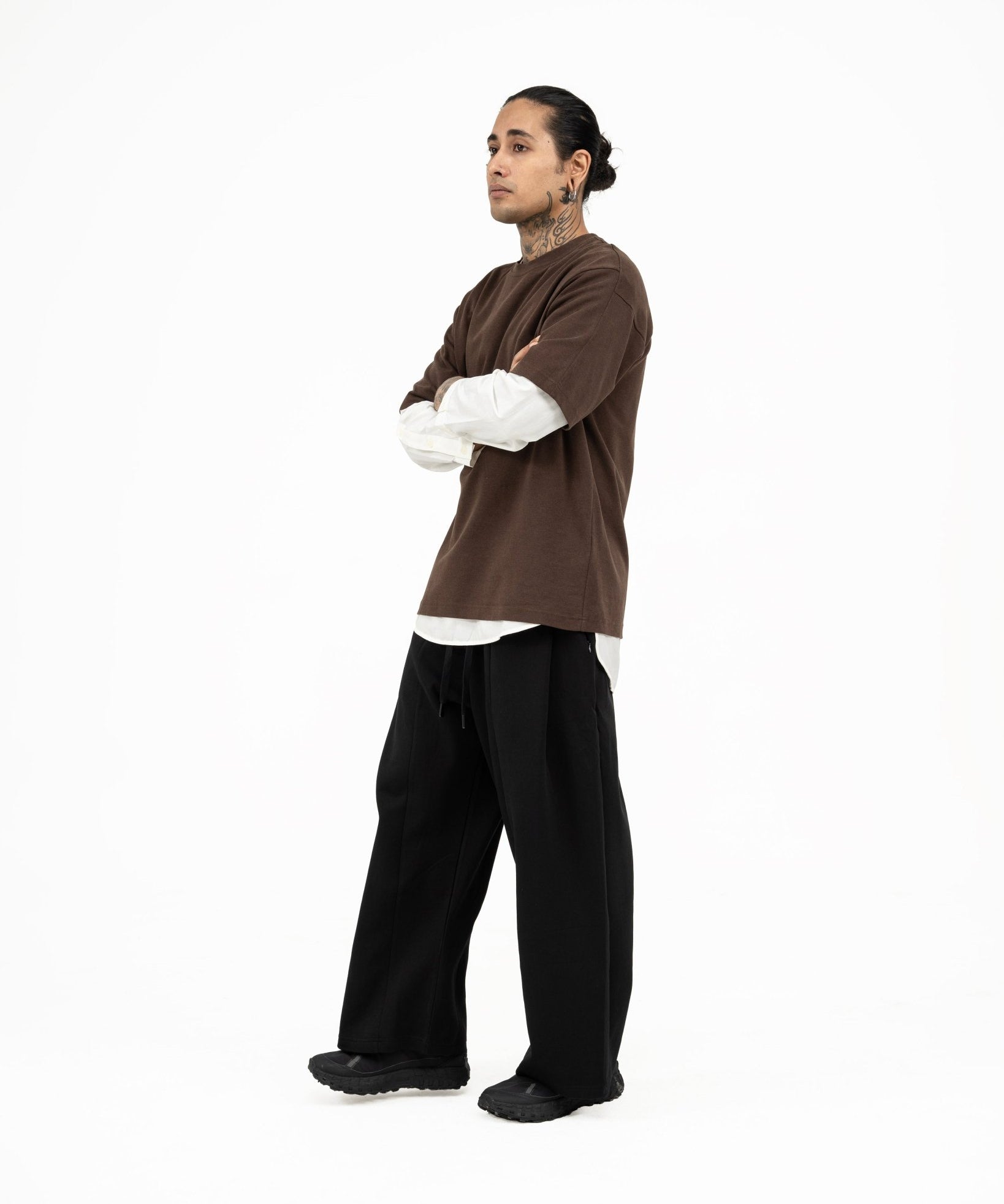 Cupro Signature Tee - Mocha - G R A Y E
