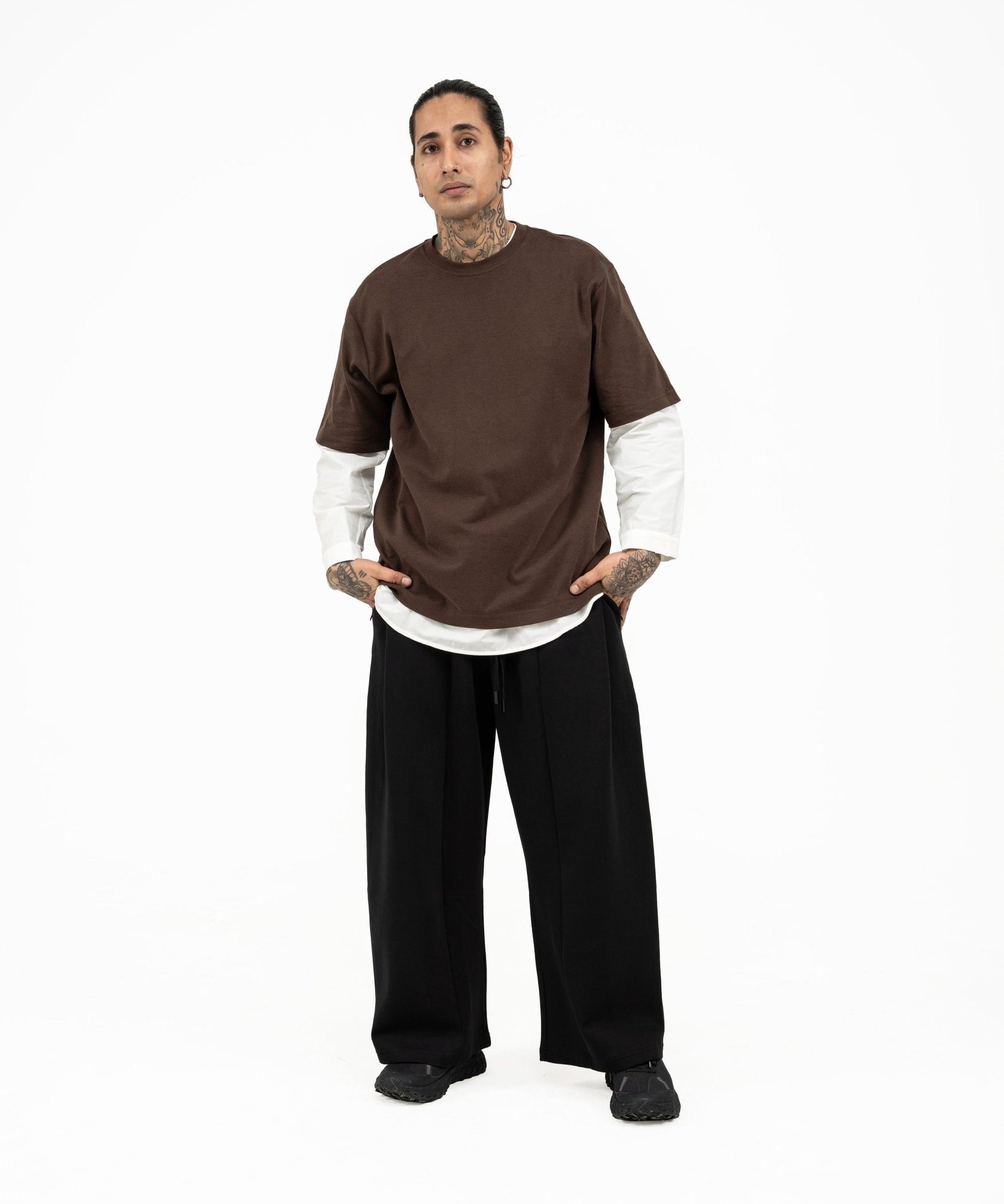 Cupro Signature Tee - Mocha - G R A Y E