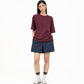 Cupro Signature Tee - Mulberry - G R A Y E