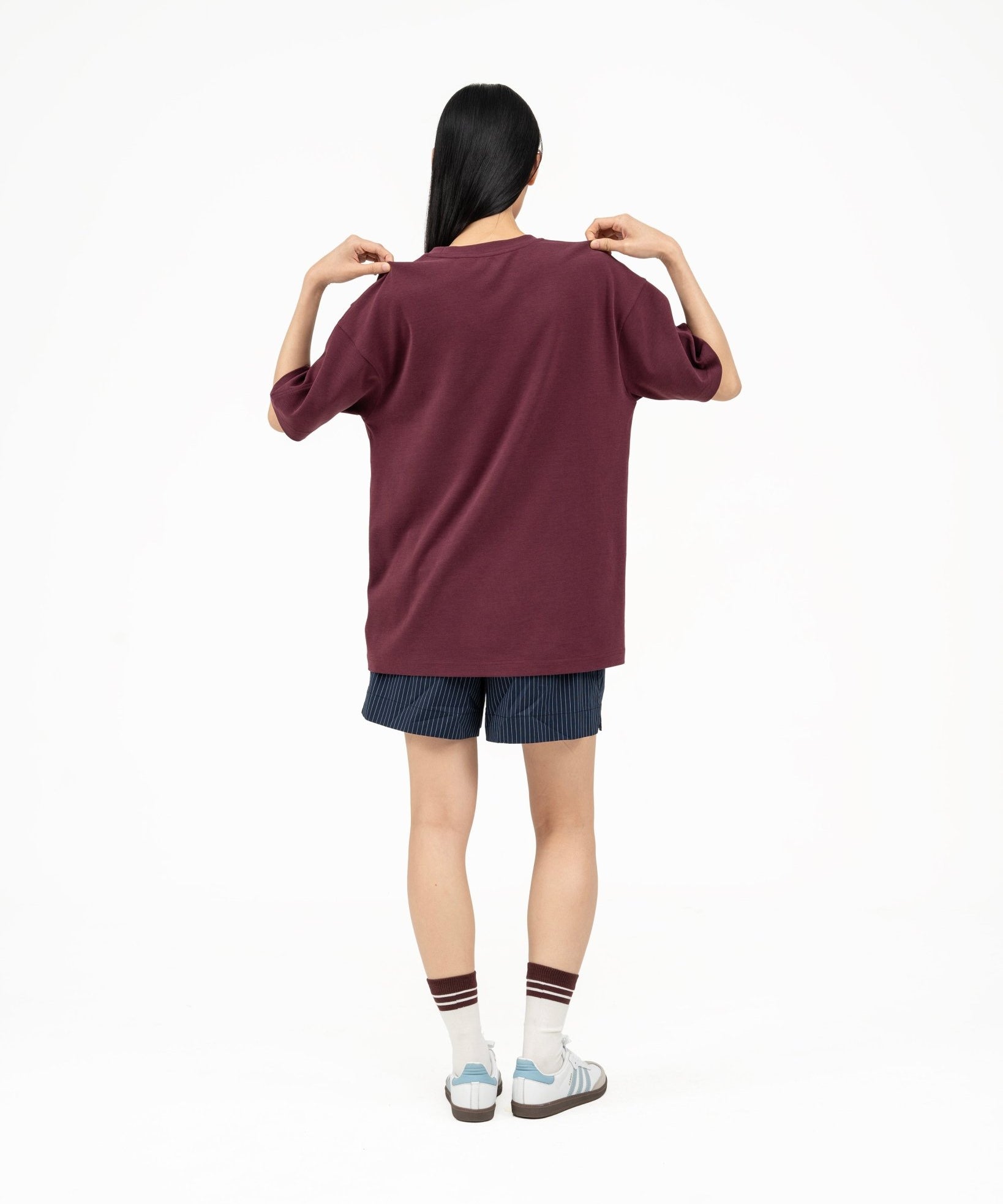 Cupro Signature Tee - Mulberry - G R A Y E