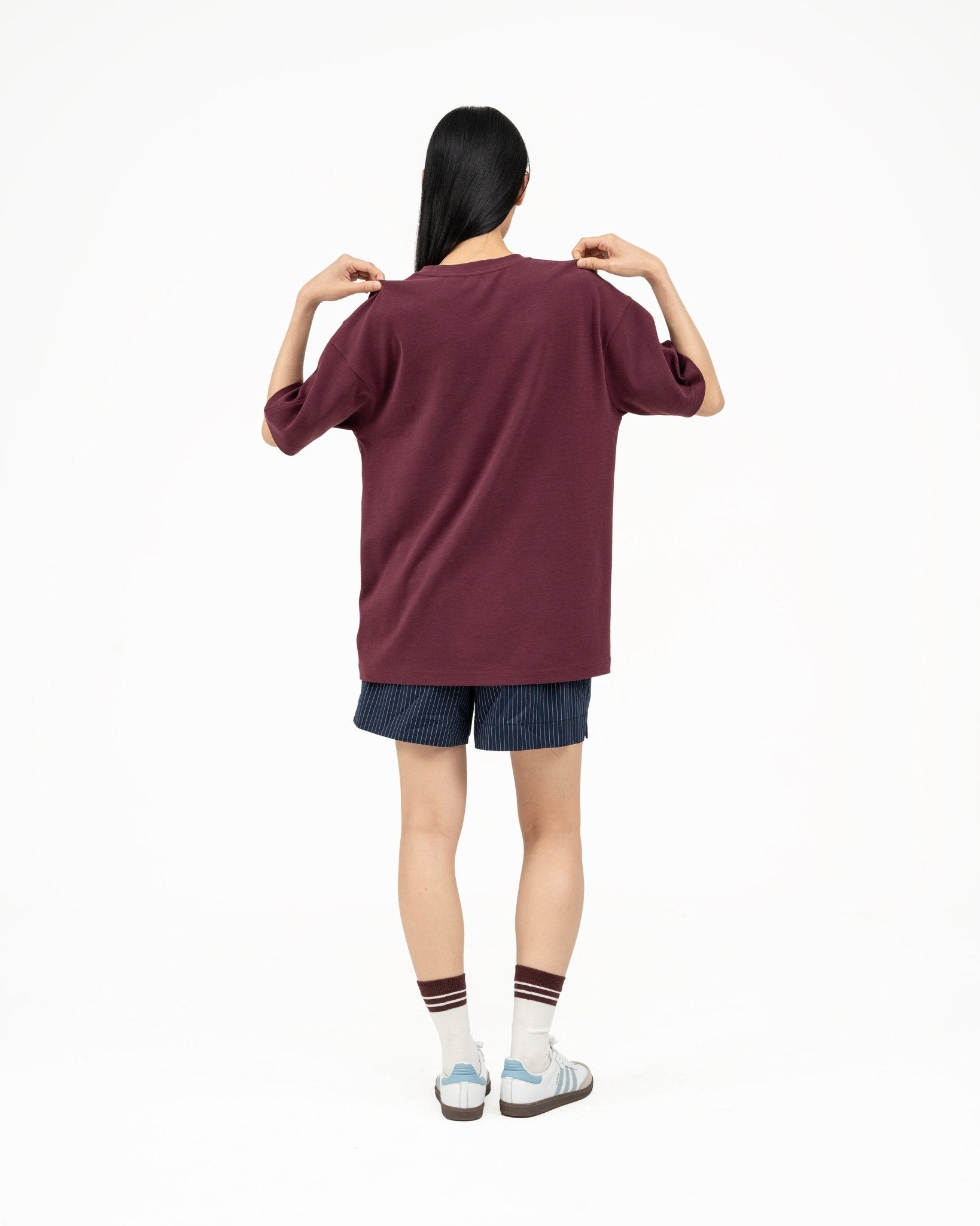 Cupro Signature Tee - Mulberry - G R A Y E