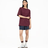 Cupro Signature Tee - Mulberry - G R A Y E