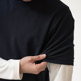 Cupro Signature Tee - Navy - G R A Y E
