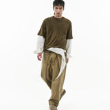 Cupro Signature Tee - Olive - G R A Y E