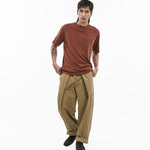 Cupro Signature Tee - Terracotta - G R A Y E