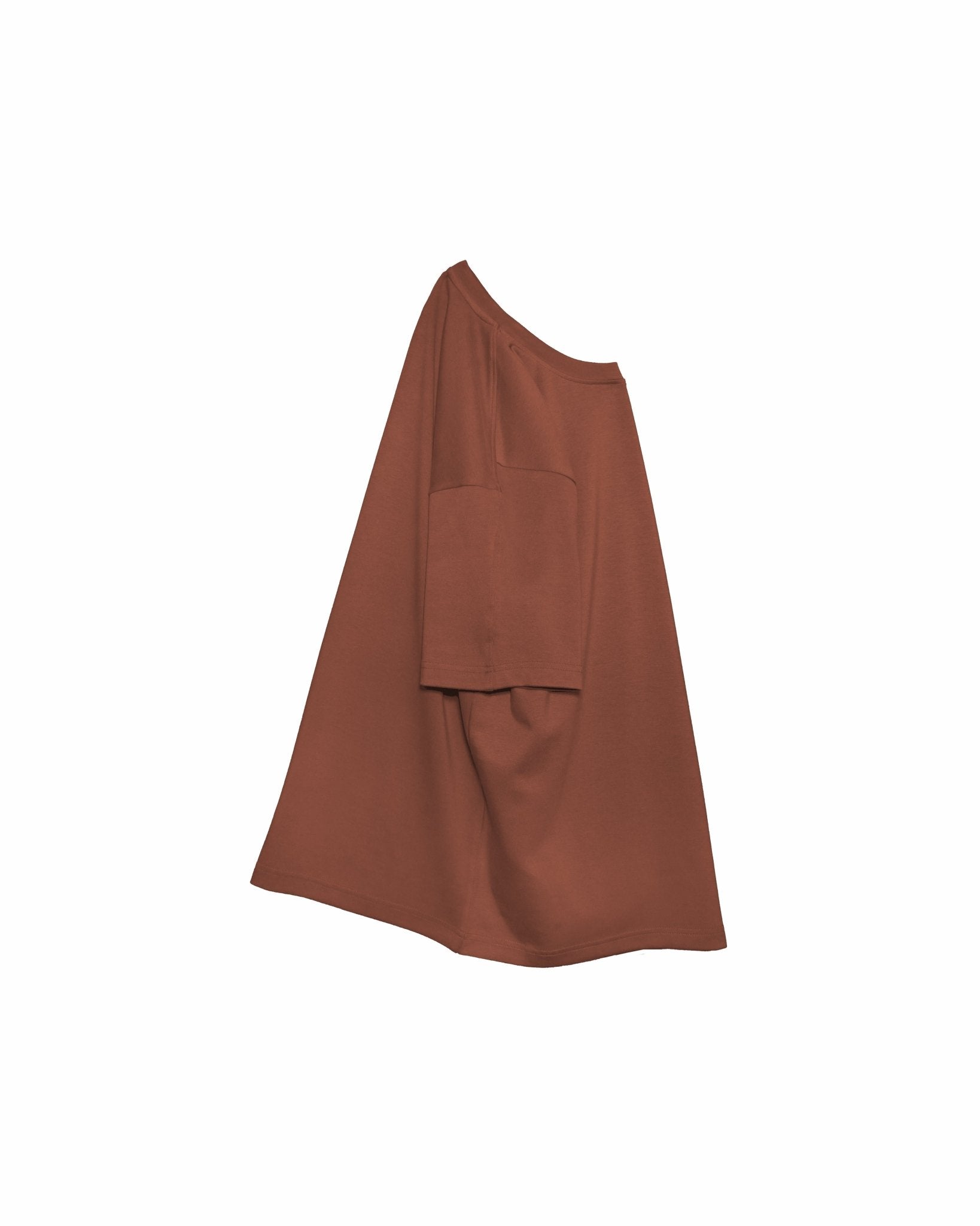 Cupro Signature Tee - Terracotta - G R A Y E