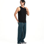 Cupro Sleeveless Tee - Black - G R A Y E