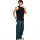 Cupro Sleeveless Tee - Black - G R A Y E