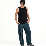 Cupro Sleeveless Tee - Black - G R A Y E