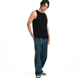 Cupro Sleeveless Tee - Black - G R A Y E