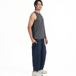 Cupro Sleeveless Tee - Charcoal Gray - G R A Y E