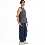 Cupro Sleeveless Tee - Charcoal Gray - G R A Y E