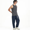 Cupro Sleeveless Tee - Charcoal Gray - G R A Y E