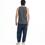 Cupro Sleeveless Tee - Charcoal Gray - G R A Y E