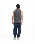 Cupro Sleeveless Tee - Charcoal Gray - G R A Y E