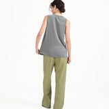 Cupro Sleeveless Tee - Light Slate Gray - G R A Y E