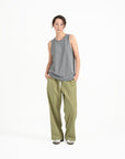 Cupro Sleeveless Tee - Light Slate Gray - G R A Y E