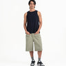 Cupro Sleeveless Tee - Navy - G R A Y E