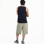 Cupro Sleeveless Tee - Navy - G R A Y E