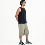 Cupro Sleeveless Tee - Navy - G R A Y E