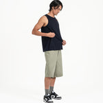 Cupro Sleeveless Tee - Navy - G R A Y E