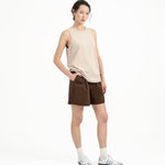 Cupro Sleeveless Tee - Stone - G R A Y E