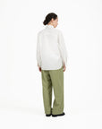 Cut - out Placket Shirt - Off White - G R A Y E