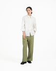 Cut - out Placket Shirt - Off White - G R A Y E