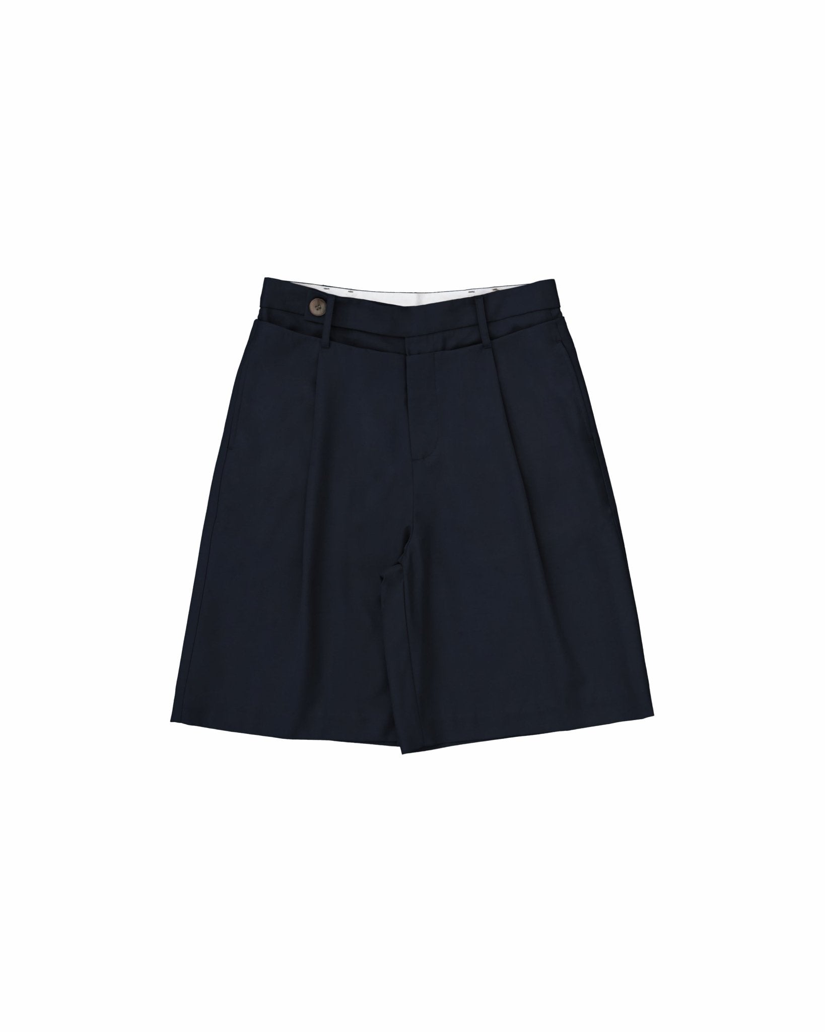 Double Waist Shorts - Navy - G R A Y E