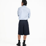 Double Waist Tailored Shorts - Navy - G R A Y E