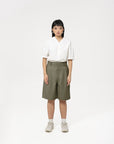 Double Waist Tailored Shorts - G R A Y E