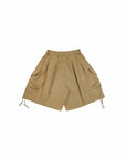 Drawstring Balloon Cargo Shorts - G R A Y E