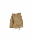 Drawstring Balloon Cargo Shorts - G R A Y E