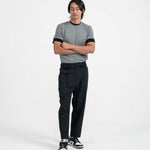 Drawstring Tailored Pants - Dark Navy - G R A Y E