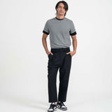 Drawstring Tailored Pants - Dark Navy - G R A Y E