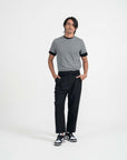 Drawstring Tailored Pants - Dark Navy - G R A Y E