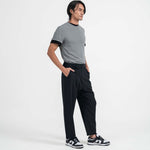 Drawstring Tailored Pants - Dark Navy - G R A Y E