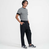 Drawstring Tailored Pants - Dark Navy - G R A Y E