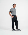 Drawstring Tailored Pants - Dark Navy - G R A Y E