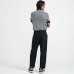 Drawstring Tailored Pants - Dark Navy - G R A Y E